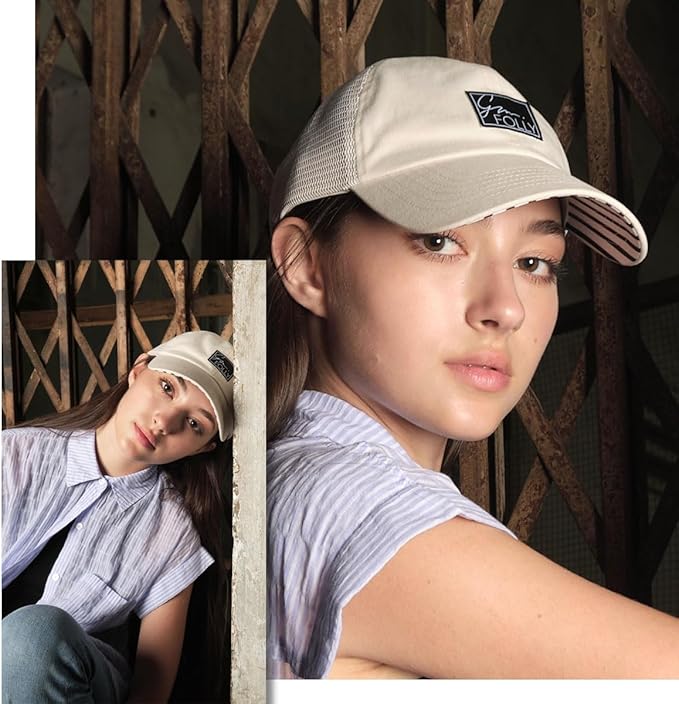 Baseball Cap for Women in Cute Dad Hat Design with Mesh to Stay Cool at The Beach in Summer