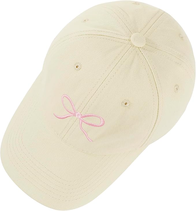 Zando Bow Baseball Cap for Women Men Girls Dad Trendy Adjustable Trucker Hat Cute Y2k Travel Golf Sports Sun Hats Accessories