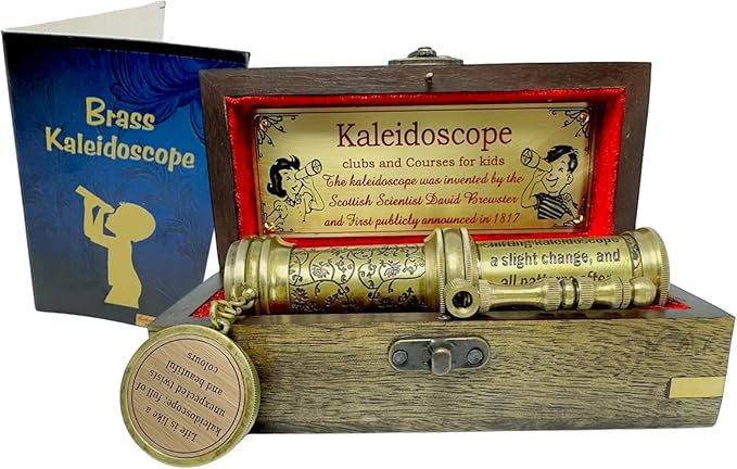 Handcrafted Brass Kaleidoscope – Vintage Nautical Collectible Gift by MAH