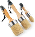 Mister Rui Chalk Paint Brushes, 3 Pack Wax Brush Set, Round Paint Brush Use by MisterRui