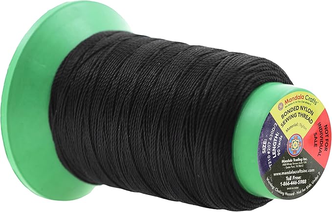 Mandala Crafts Bonded Nylon Thread 12 Neutral Colors Heavy Duty Sewing Threads - Image 3