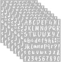 Outus 576 Pieces 8 Sheets Letters Stickers Self Adhesive Vinyl Letter Alphabet by Outus