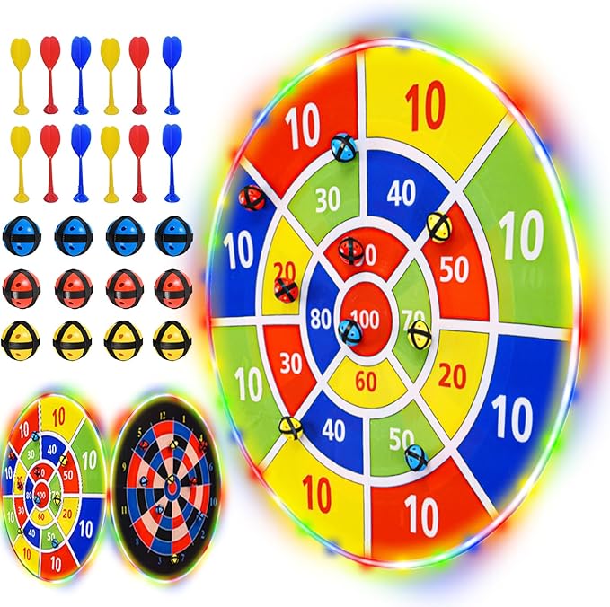 Dart Board Games for Kids Ages 3-12, Sticky Dart Board by ROYPOUTA