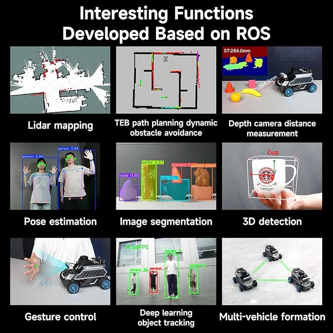 Yahboom ROS2 Robot Car with Ackerman Steering Chassis, TOF LiDAR, AI Visual - Image 4