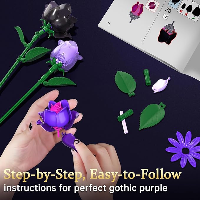 Gothic Rose Bouquet Building Set, Compatible - Image 6