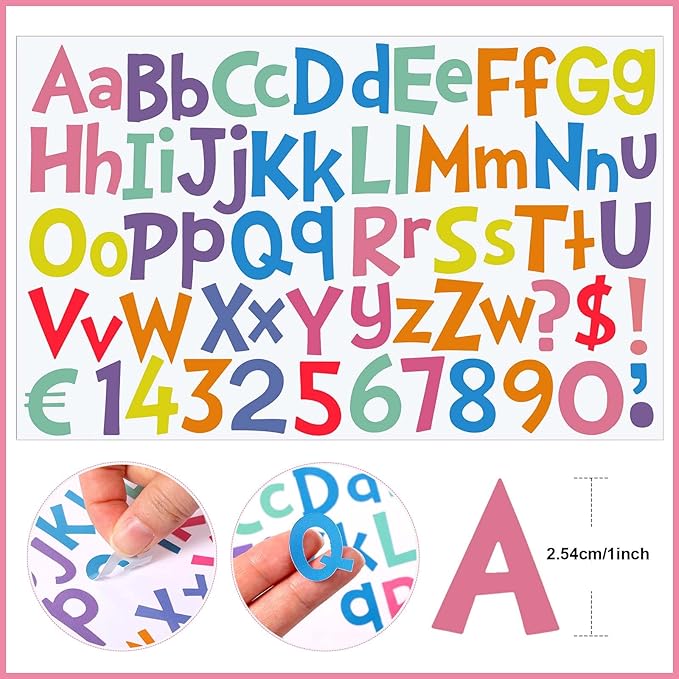 TaoBary 544 Pcs 2 Inch 16 Sheets Large Letter Stickers, Upper and Lower Case - Image 2