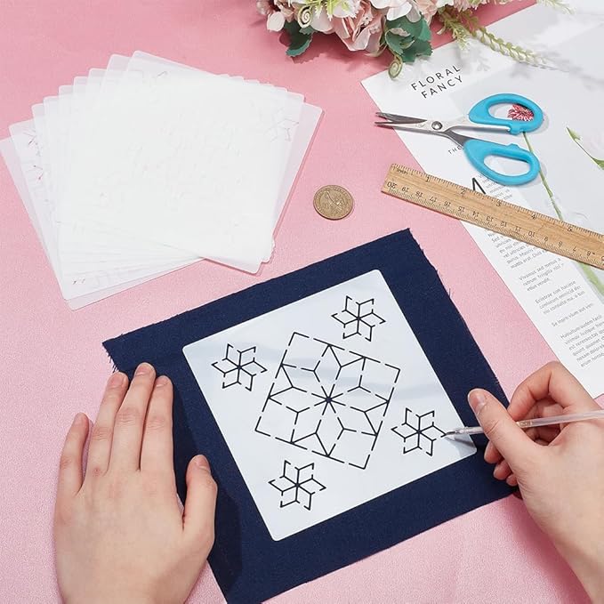 FREEBLOSS Sashiko PET Stencils - Image 6