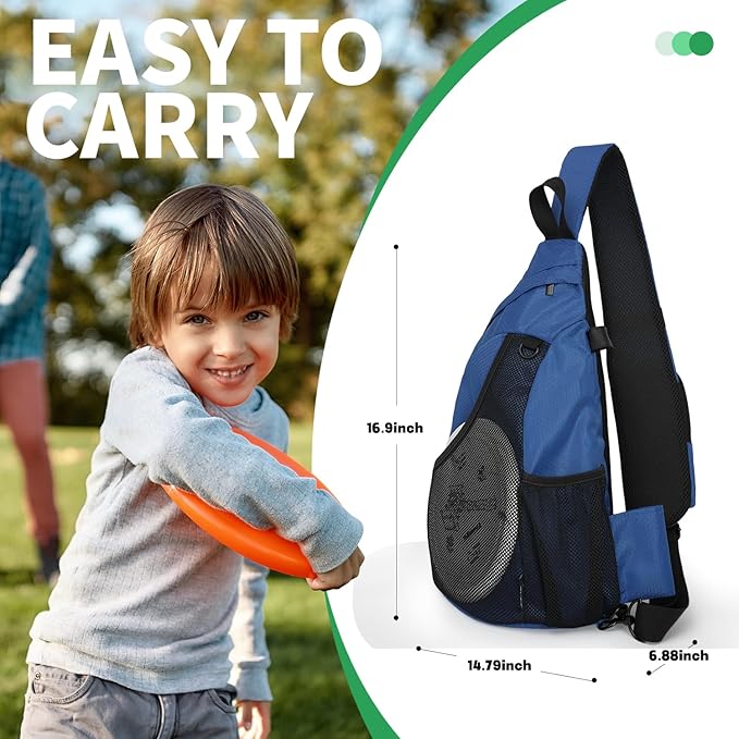MOYAQI Disc Golf Bag with Retriever Holder and Storage Pockets, Disc Golf Backpack with 8-10 Disc Capacity, Padded Adjustable Strap and Back Panel, Lightweight and Durable