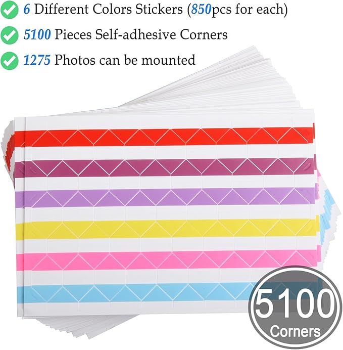50 Sheets Self Adhesive Photo Corners - Image 2