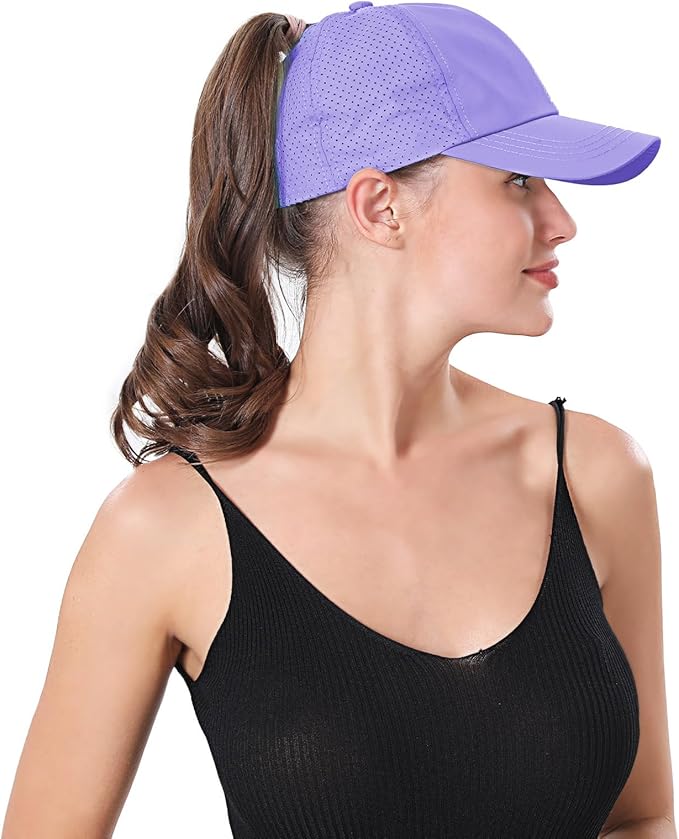 ZTL Women's High Ponytail Baseball Cap Performance Running Hat Quick Dry Mesh Sports Cap Unstructured Dad Trucker Hats