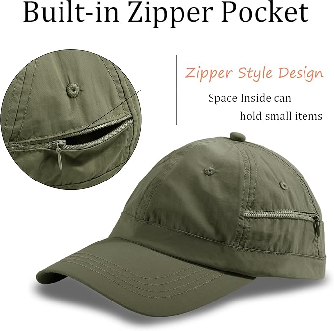 Mens Water-Resistant Baseball Cap Womens Rain Hat Foldable Outdoor Running Sun Fishing hat