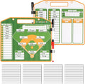 Magnetic Baseball Coach Clipboard, Dry Erase Lineup Board, Premium Tactical Baseball Coaching Board with 40 Lineup Cards and 2 Marker, Dugout Display Softball Coaching Accessories - Orange