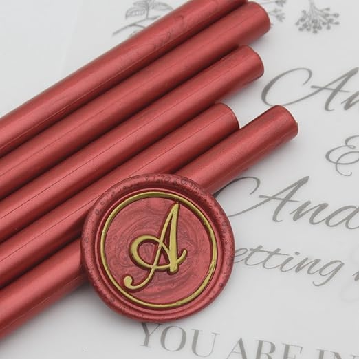 52pcs Wine Red Wax Sealing Sticks, Andotopee Glue Gun Adhesive Seal Sticks - Image 2
