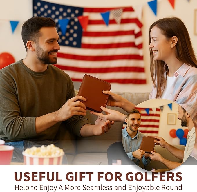 Golf Accessories Gifts for Men - Golfing Essentials Kit for Beginner Golfers with Balls Tees Golf Ball Clamp Rangefinder Scorer Cleaning Brush Multifunctional Divot Knife Gifts for Women Men