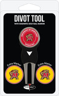 Team Golf NCAA Divot Tool with 3 Golf Ball Markers Pack, Markers are Removable Magnetic Double-Sided Enamel