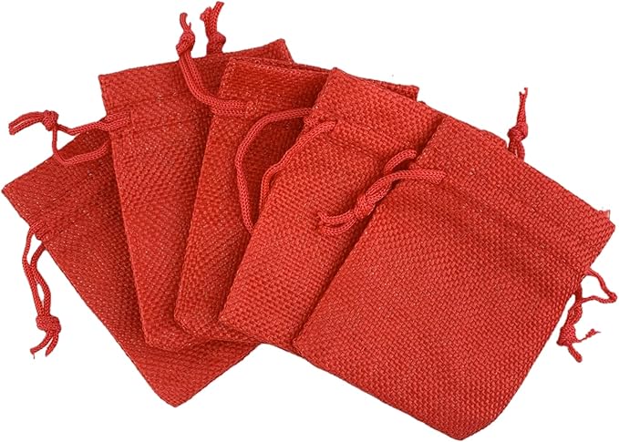 Palmhomee Pack of 25 Burlap Gift Bags - Image 2