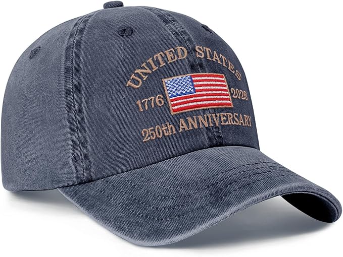 250 Anniversary USA Hat Baseball Cap for Men Women Embroidered