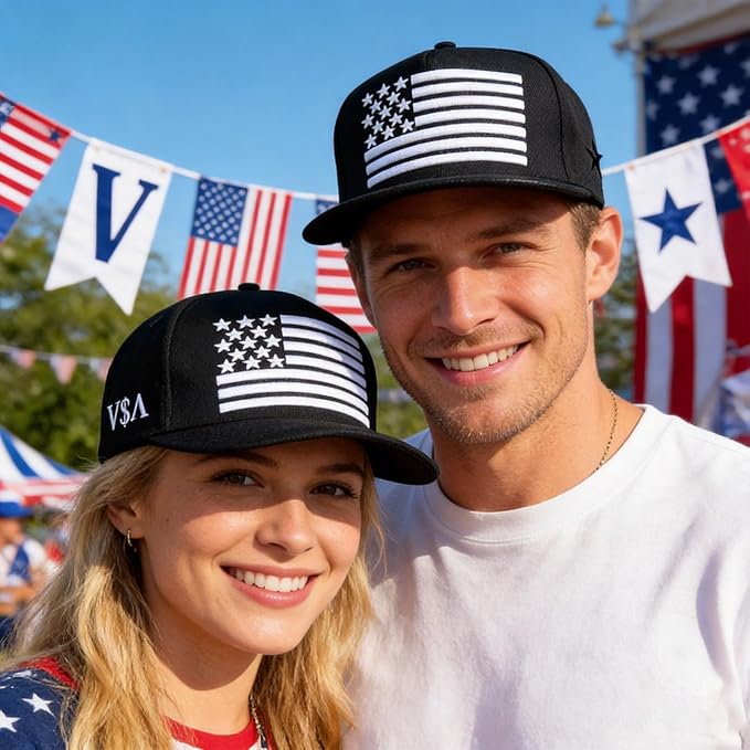 USA Flag Baseball Cap American Patriotic Trucker Hat Father Dad Mother Mom Adjustable Sportswear Hat for Men Women Adults