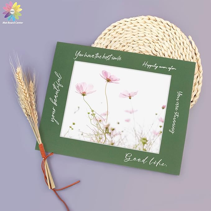 Mat Board Center, 11x14 for 8x10 Basque Green Color Mats - Image 7