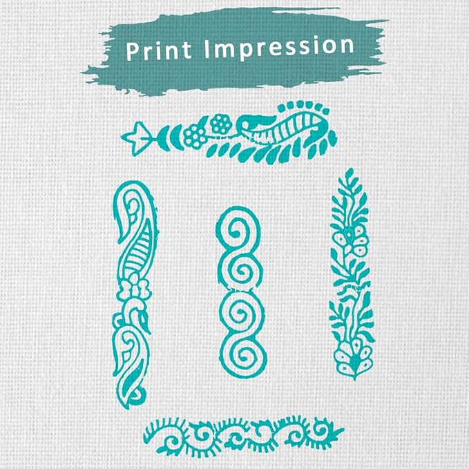 Hashcart | Set of 5 | Finger Shapes Wooden Printing Stamps - Image 3