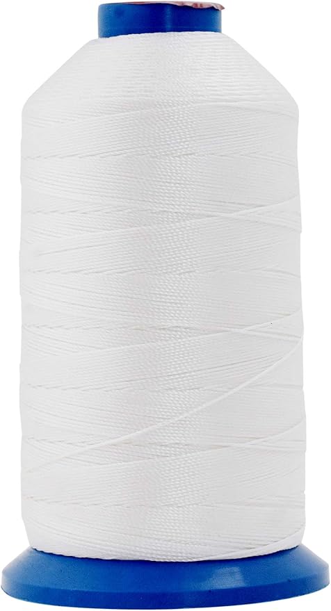 Mandala Crafts Heavy Duty Bonded Nylon Thread White by MandalaCrafts