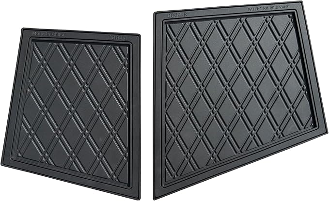 Xtreme MATS Dash Mat Compatible with Yamaha Drive2 Golf Carts - Double Diamond Rubber Liner for GolfCar Cubbys and Dashes - Fits YAM DR2 only - Golf Cart Accessory (All Black Trim, Yamaha Drive2)