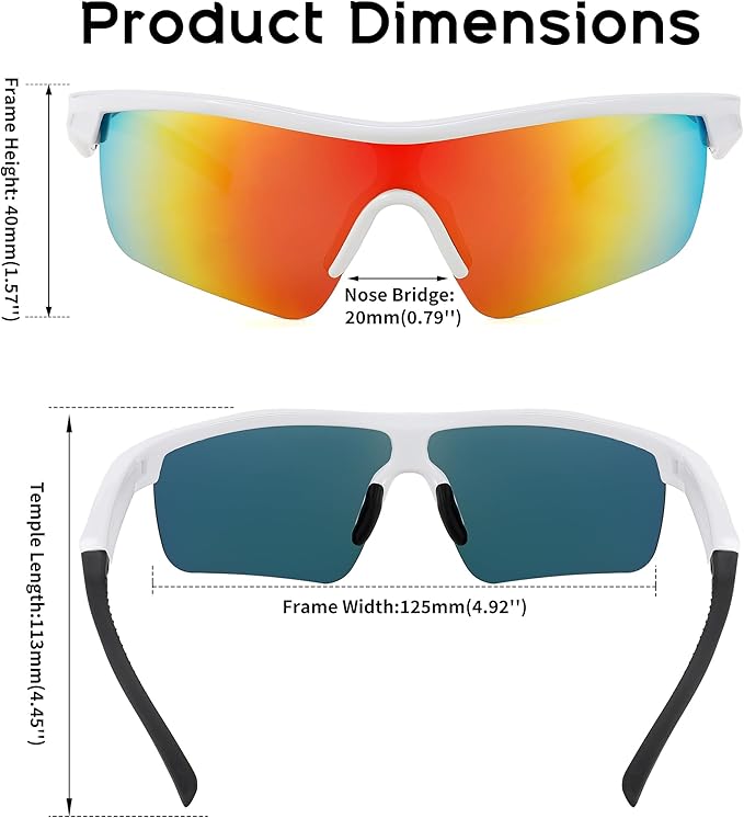 FEISEDY Kids Teens Baseball Polarized Sunglasses Sports TR90 Frame Boys Girls Cycling B2454