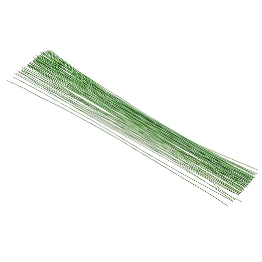 PATIKIL 26 Gauge 16" Floral Stem Wire, Light Green by PATIKIL