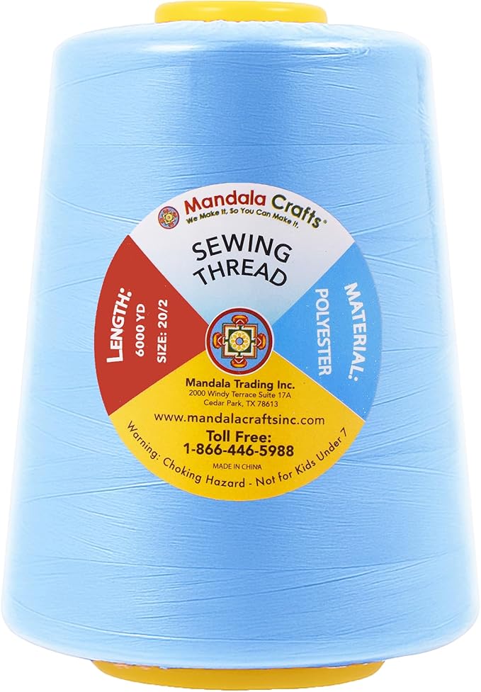 Mandala Crafts 4 Pack of Serger Threads Cones Spools - Image 4