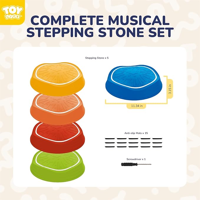 TOY Life 5 Pcs Light Up Musical Balance Stepping Stone - Image 3