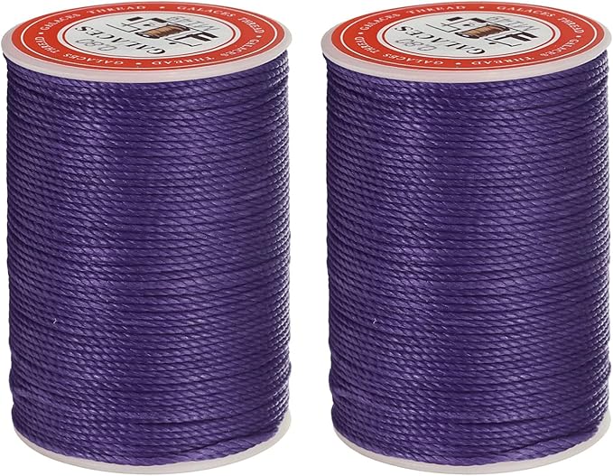 uxcell Round Leather Sewing Waxed Thread, 55m / 60 Yards Polyester Wax String by uxcell