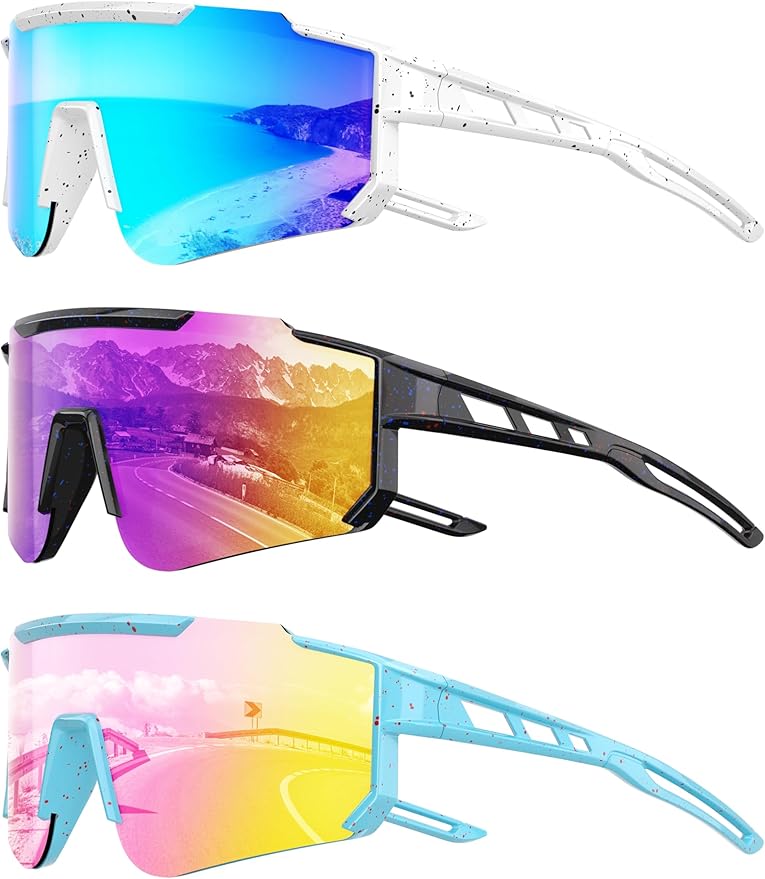 Kids Polarized Baseball Sunglasses - Youth Softball Cycling Sports Sunglasses for Boys Girls Ages 3-12 UV Protection