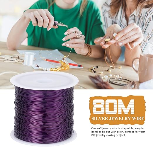 262FT Jewelry Wire 24 Gauge Tarnish-Resistant Copper Beading Wires Roll Bulk - Image 2