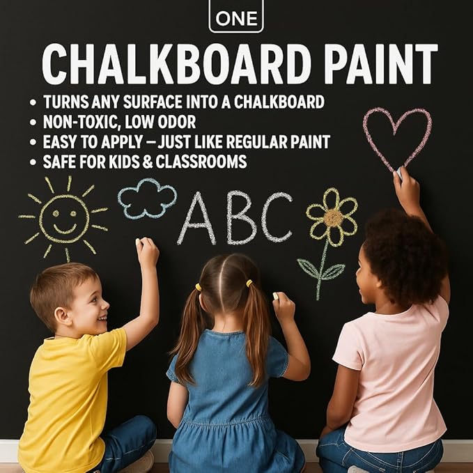 Kompozit ONE Ultra Cover Interior/Exterior/Chalkboard Black 100% Acrylic Paint - Image 6