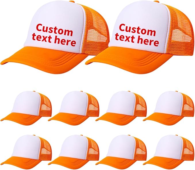 10 Pack of Blank Trucker Hat Bulk Men and Women Hats Bulk DIY Graffiti Mesh Hat Hot Stamping Hats