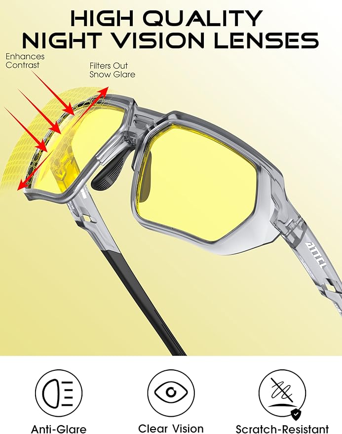 ATTCL Sports Polarized Sunglasses for Men: Womens UV400 Protection, Lightweight Wrap Around TR90 Frame for Fishing Golf