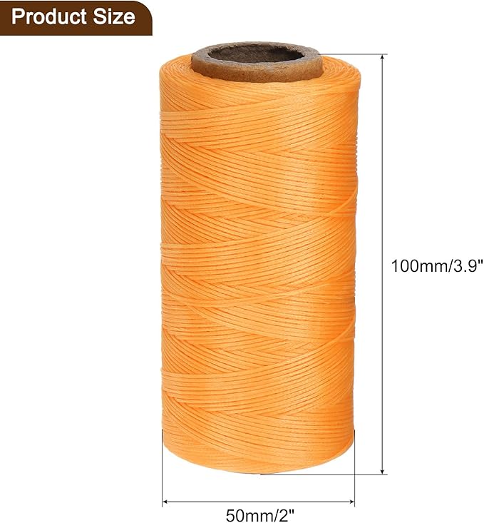 uxcell 150D 0.8mm Flat Waxed Thread 284 Yards Polyester Leather Sewing Waxed - Image 2