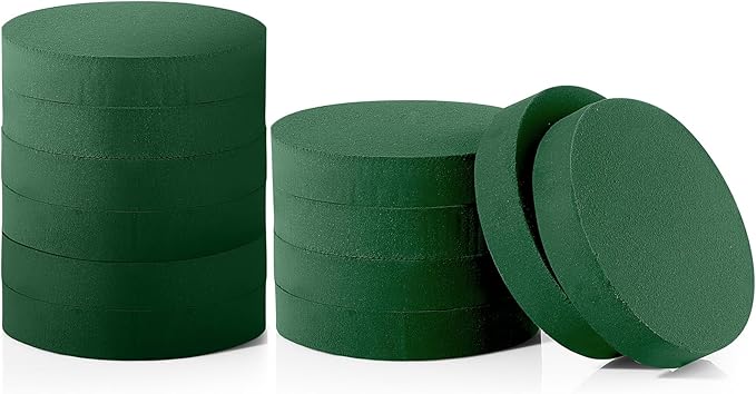 Maitys 12 Pieces Round Floral Foam Wet Green Flower Foam DIY Flower Arrangement by Maitys