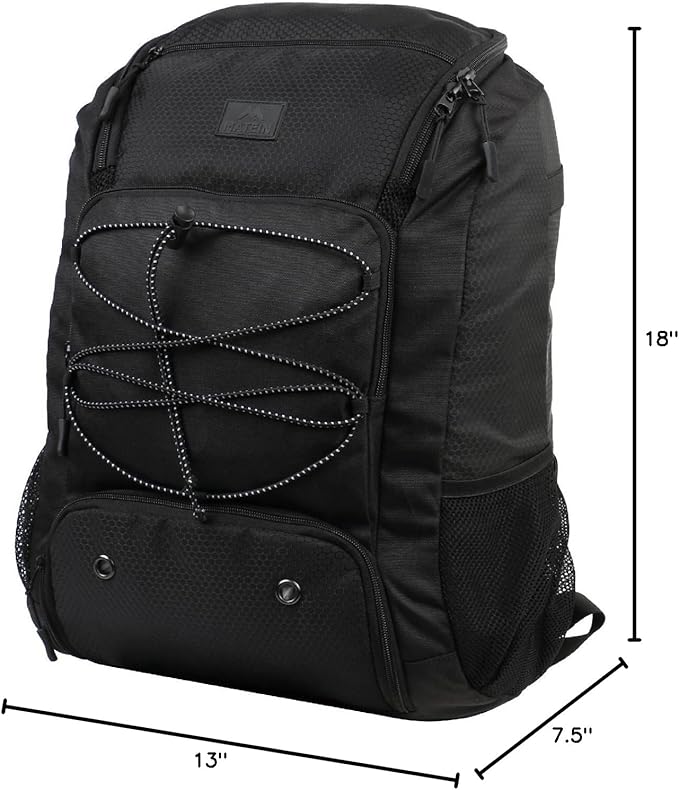 MATEIN Baseball Backpack, Softball Bat Bag with Shoes Compartment for Youth, Boys and Adult, Lightweight Baseball Bag with Fence Hook Hold TBall Bat, Batting Mitten, Helmet, Caps, Teeball Gear