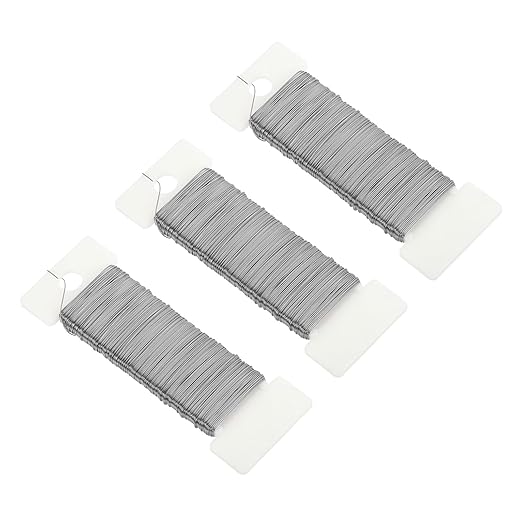 MECCANIXITY 114 Yards/345 Feet 27 Gauge Metal Floral Wire Silver Tone Flexible by MECCANIXITY