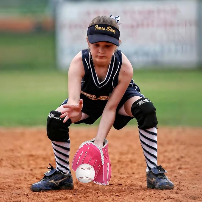 Baseball Glove + Ball Sets, Softball Glove, Baseball Mitt, 10.5''-12.5'' for Youth/Adult Training and Beginner Play, Synthetic Leather Softball Mitt