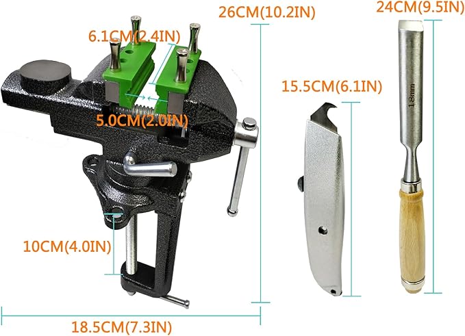 Golf Club Regripping Kit, Optional Professional or Basic Golf Grip Replacement Tools, 2-In-1 Bench Vise or Mini Table Vise, Fixed Rubber Clip, Hook Blade, Grip Tape Remover