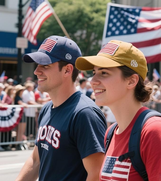 2-Pack USA Flag Hats for Men Baseball American Flag Hats for Men USA Cap USA Tactical Washed for Women