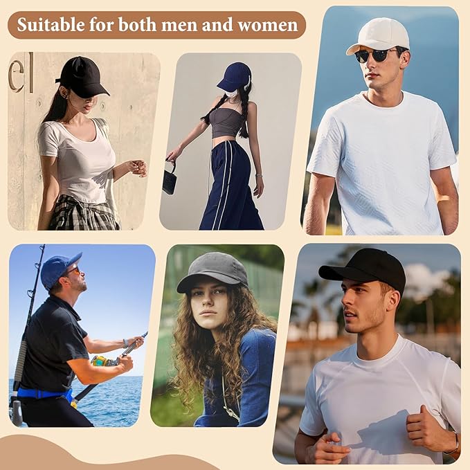 6Pack Unisex Vintage Washed Cotton Baseball Cap Soft Unconstructed Plain Blank Adjustable Size Dad Hat