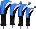 Wood Headcover Golf Club Covers Driver Headcovers Nylon Head Covers Designed to Fit All Woods - 3/4/5/6 Pack/Set Golf Accessories Suitable for Men and Women