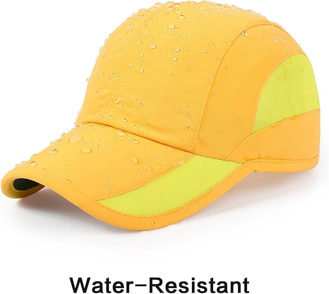 HH HOFNEN Quick Dry Baseball Cap Unstructured Running Cap Water-Resistant UPF 50+ Mesh Golf Sun Hats for Men Women