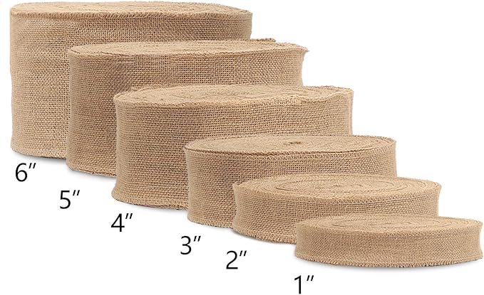 KINJOEK 5 Inch Wide 27 Yards Burlap Ribbon, Natural Jute Fabric Ribbon - Image 6