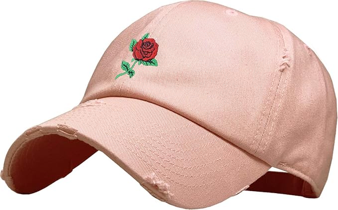 Rose Flowers Love Good Vibes Men Women Dad Hat Baseball Cap Adjustable Unisex