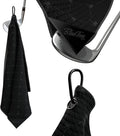 Blue Tees Golf Premium Magnetic Towel - Super Strong Magnet - Microfiber Waffle Design - Silicone Brush - Groove Cleaner - Bag Buckle - Standard & Caddy Sizes