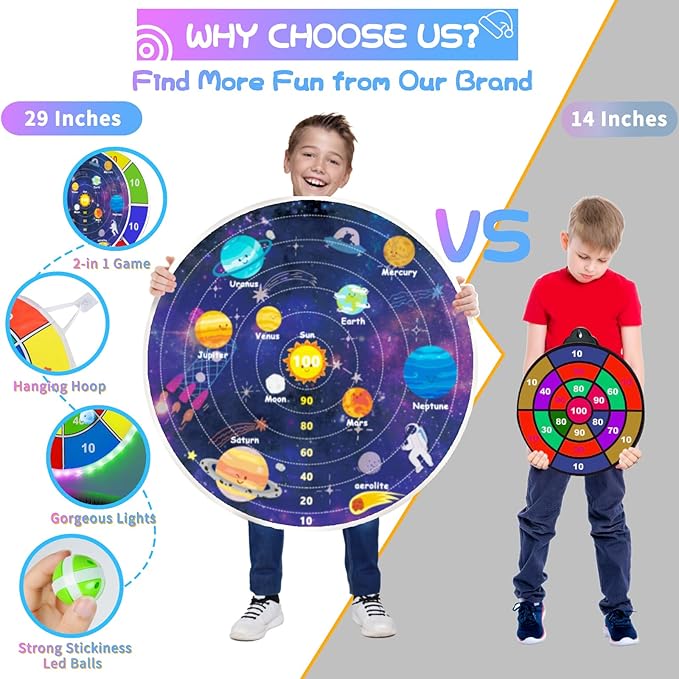2 in 1 29" Large LED Dart Board - Image 2
